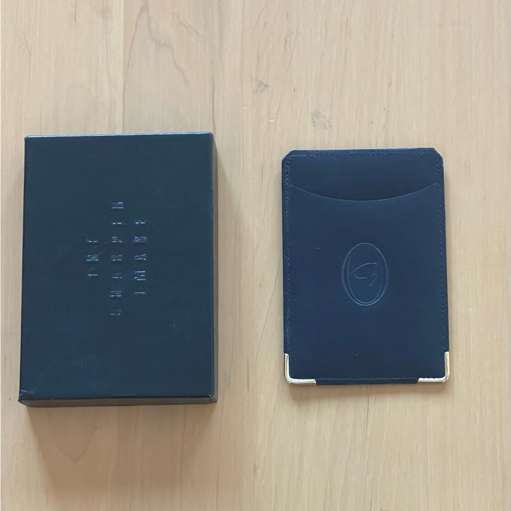 NWOT - SHARPER IMAGE - LINED CREDIT CARD HOLDER